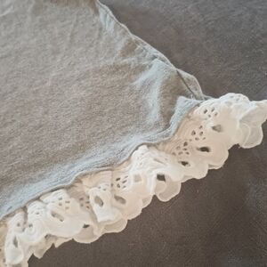 Johnnie b Gray Top with White Trim